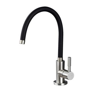 Смеситель для кухни Gappo G1052-95 с гибким изливом и подключением фильтра питьевой воды сатин